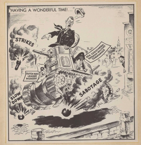 Albert Oorbaan sabotage tekening