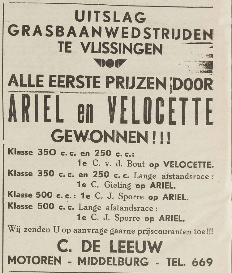 Sporre advertentie